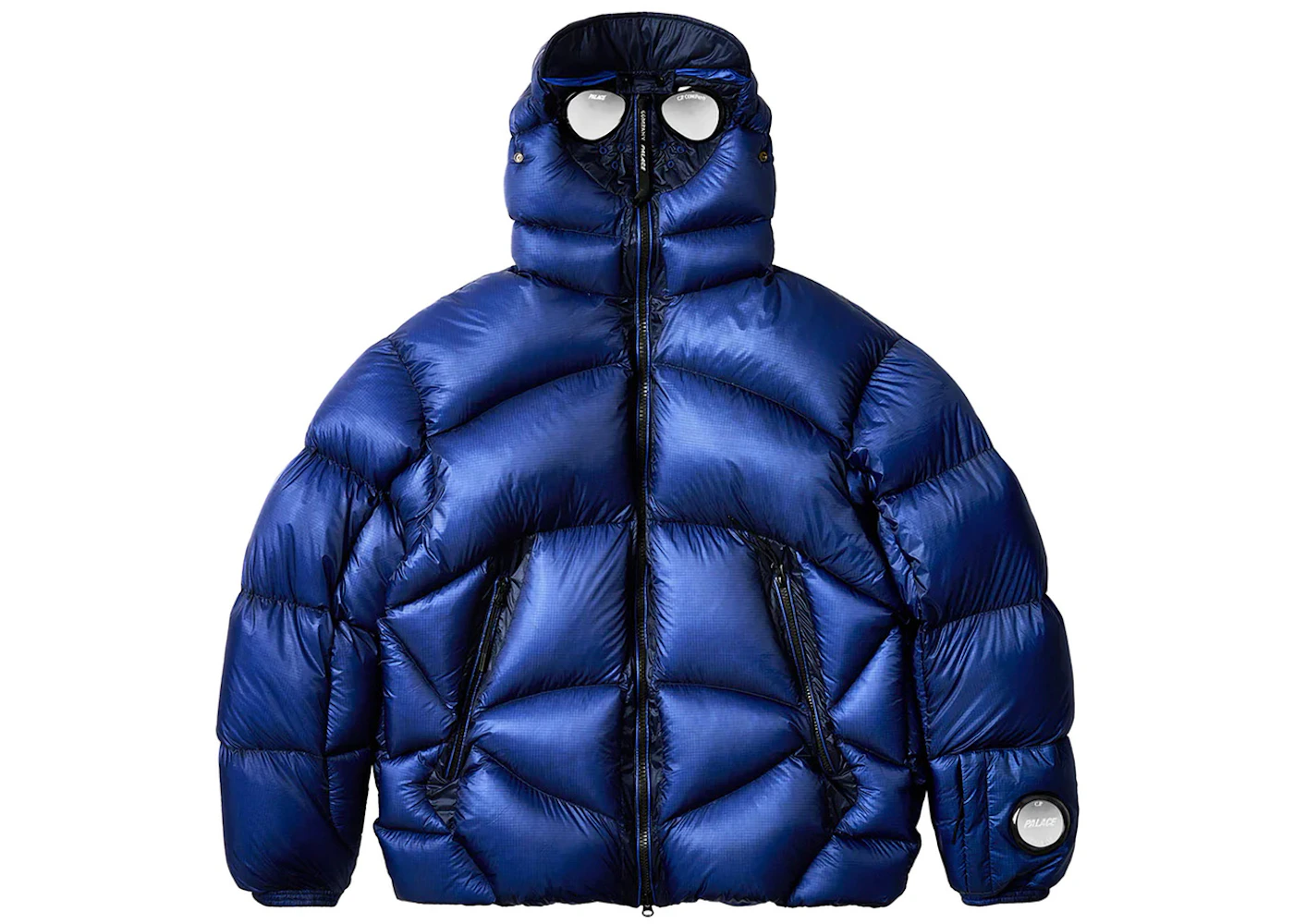 luxury brand Palace x C P Company Puffer Jacket Bright Cobalt Men