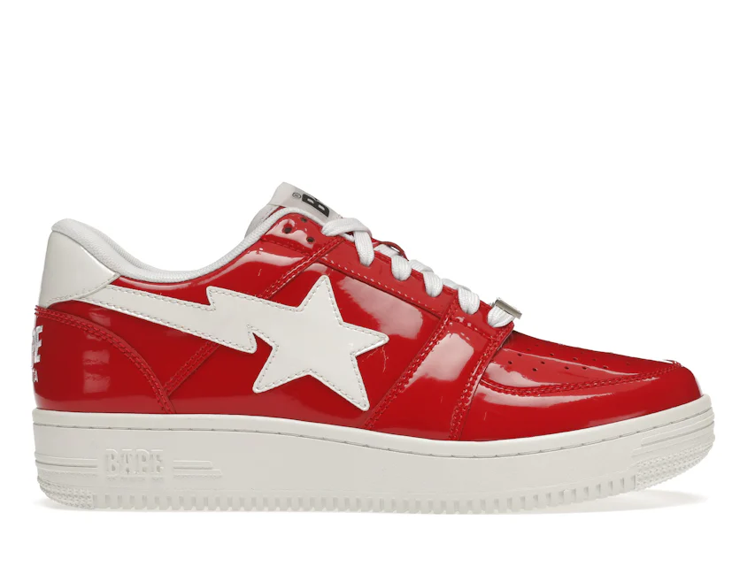 A Bathing Ape Bape Sta Low Patent Red 0