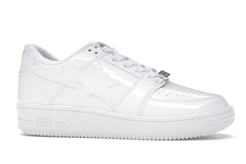 White bapesta sneakers clearance