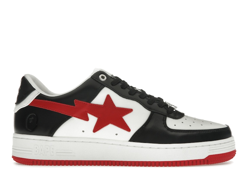 A Bathing Ape Bape Sta #3 M2 White Black Red Men's - 1K30