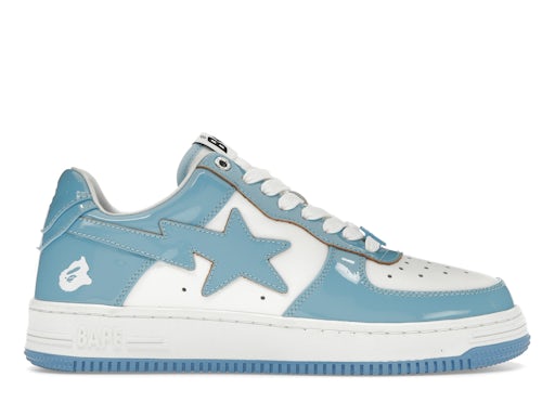 A Bathing Ape Bape Sta pelle lucida blu bianco 0