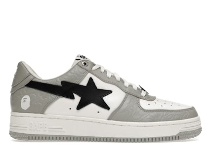 A Bathing Ape Bape Sta Low Grey Black 001FWH701002_WHT_A/1H70