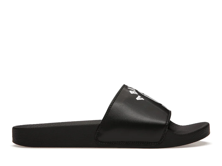 A Bathing Ape College Slide Sandals Black 0
