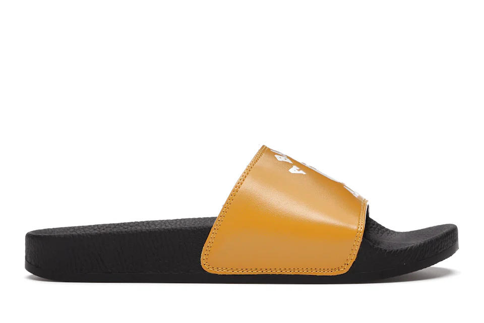 A Bathing Ape College Slide Sandals Yellow 0