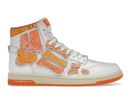 AMIRI Skel Top Hi Bandana White Orange Men's PS22MFS016-665 US