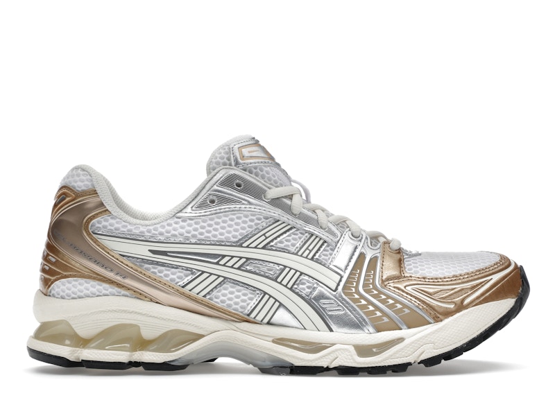 ASICS GEL Kayano 14 Blanc Creme Dore femme Homme Style 1203A537 104 FR