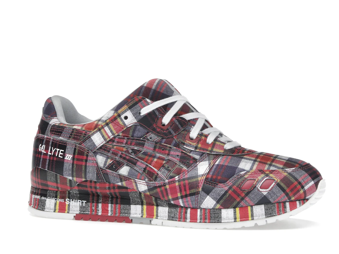 ASICS Gel-Lyte III '07 Remastered Comme des Garçons SHIRT Red Plaid