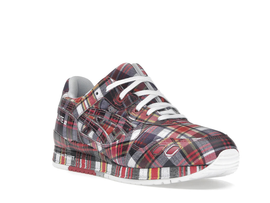 ASICS Gel-Lyte III '07 Remastered Comme des Garçons SHIRT Red Plaid