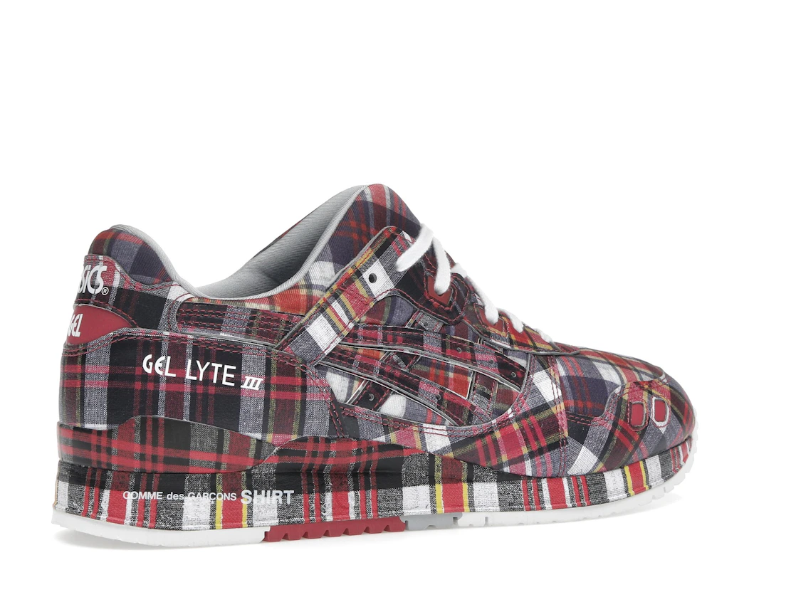 ASICS Gel-Lyte III '07 Remastered Comme des Garçons SHIRT Red Plaid
