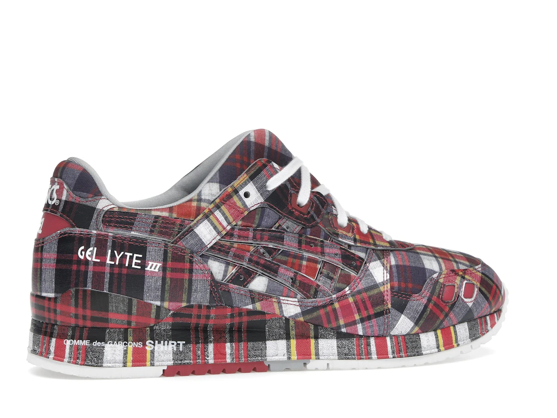 ASICS Gel-Lyte III '07 Remastered Comme des Garçons SHIRT Red Plaid
