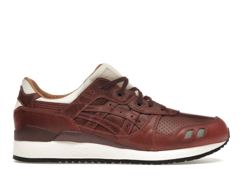 ASICS Gel-Lyte III Packer Shoes x J. Crew Oxblood Leather Men's