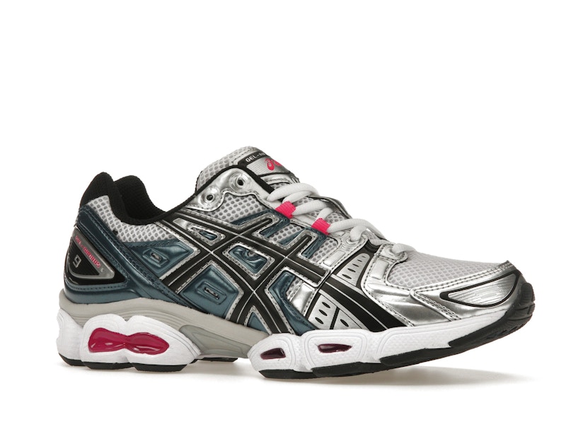 ASICS Gel-Nimbus 9 White Pink Glo Teal (Women's)
