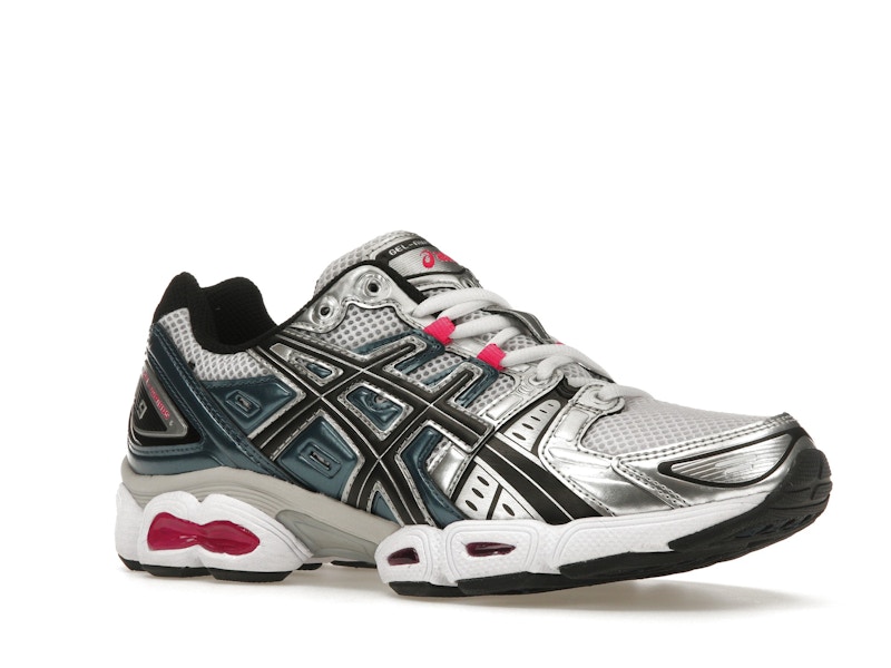 ASICS Gel-Nimbus 9 White Pink Glo Teal (Women's)