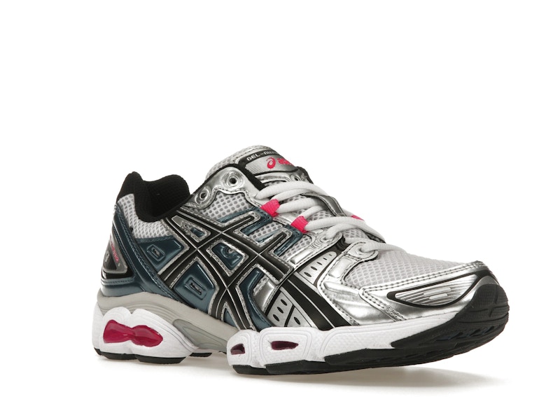 ASICS Gel-Nimbus 9 White Pink Glo Teal (Women's)