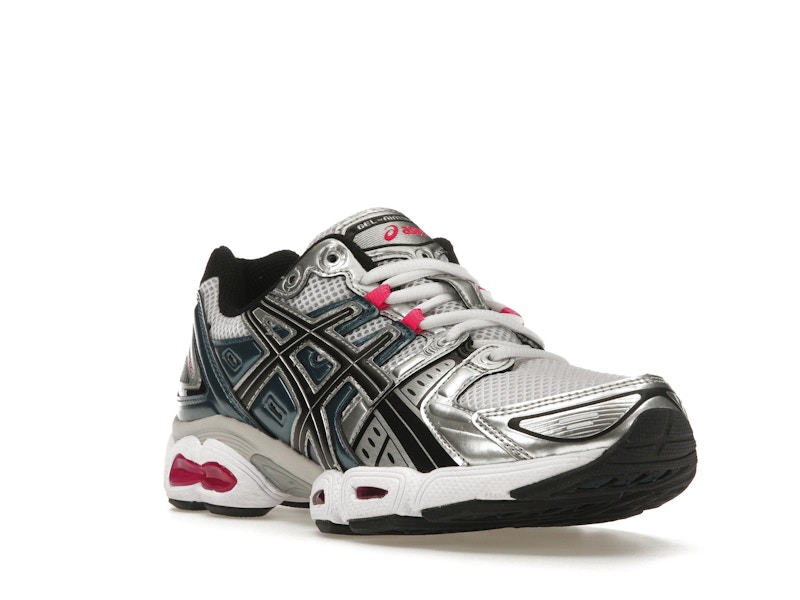 ASICS Gel-Nimbus 9 White Pink Glo Teal (Women's)