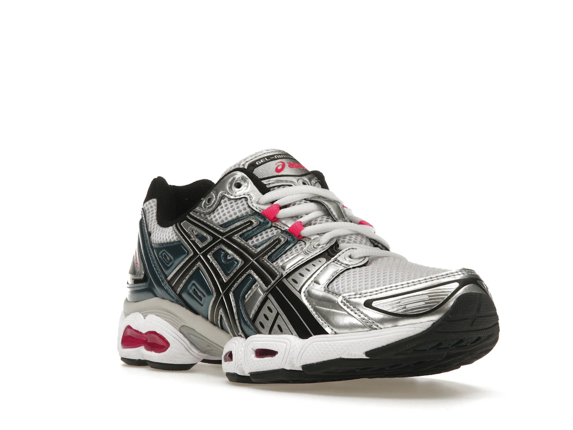 ASICS Gel-Nimbus 9 White Pink Glo Teal (Women's)