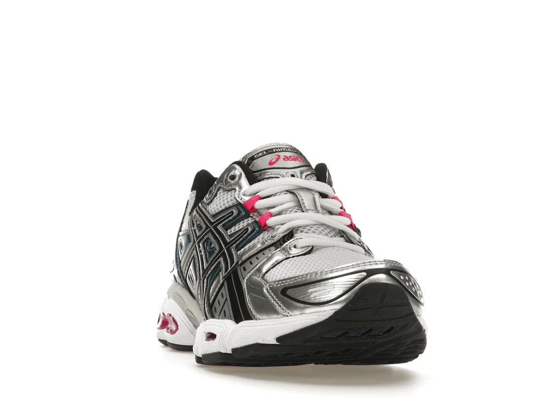 ASICS Gel-Nimbus 9 White Pink Glo Teal (Women's)