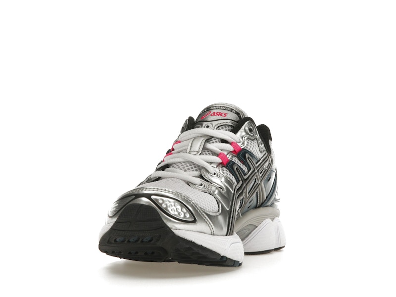 ASICS Gel-Nimbus 9 White Pink Glo Teal (Women's)