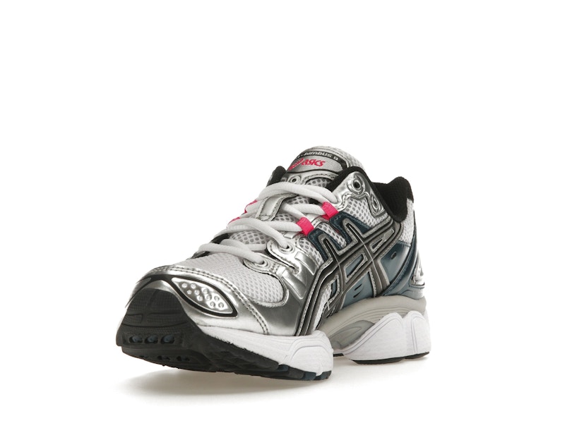 ASICS Gel-Nimbus 9 White Pink Glo Teal (Women's)