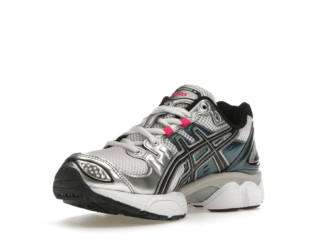 ASICS Gel-Nimbus 9 White Pink Glo Teal (Women's)