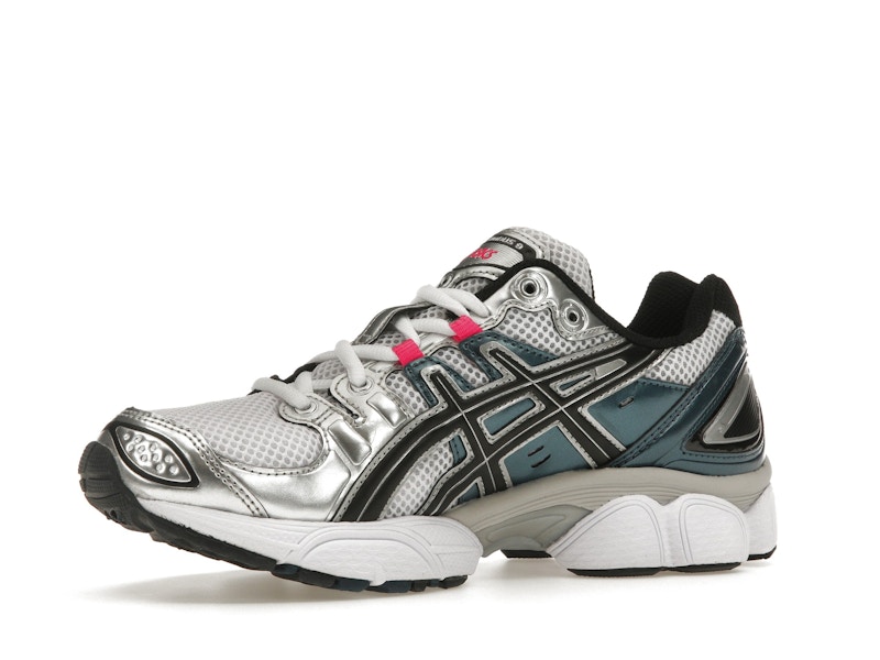 ASICS Gel-Nimbus 9 White Pink Glo Teal (Women's)