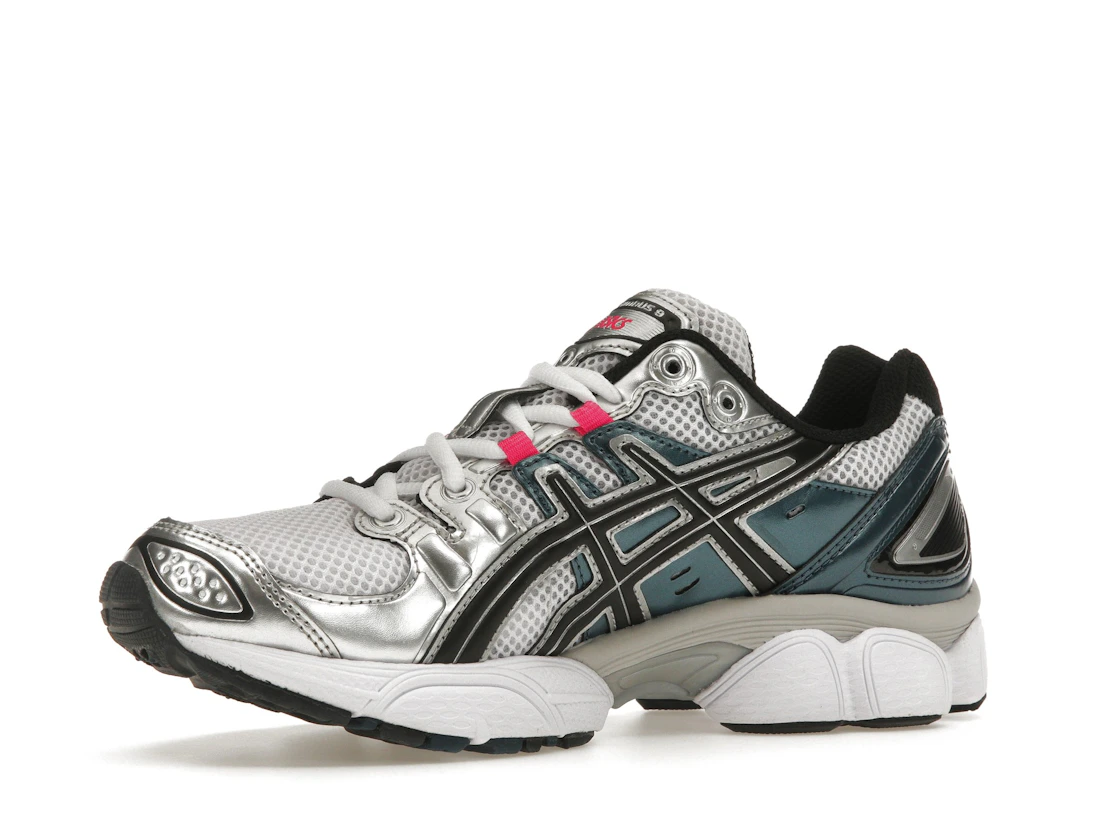 ASICS Gel-Nimbus 9 White Pink Glo Teal (Women's)