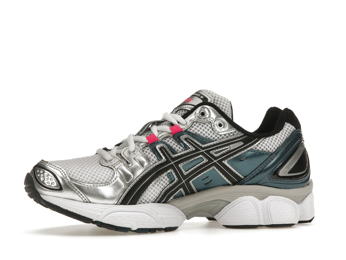 ASICS Gel-Nimbus 9 White Pink Glo Teal (Women's)