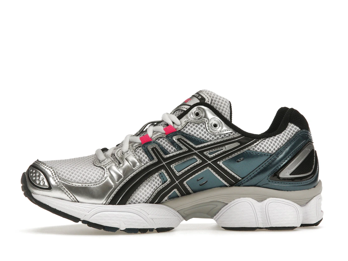 ASICS Gel-Nimbus 9 White Pink Glo Teal (Women's)