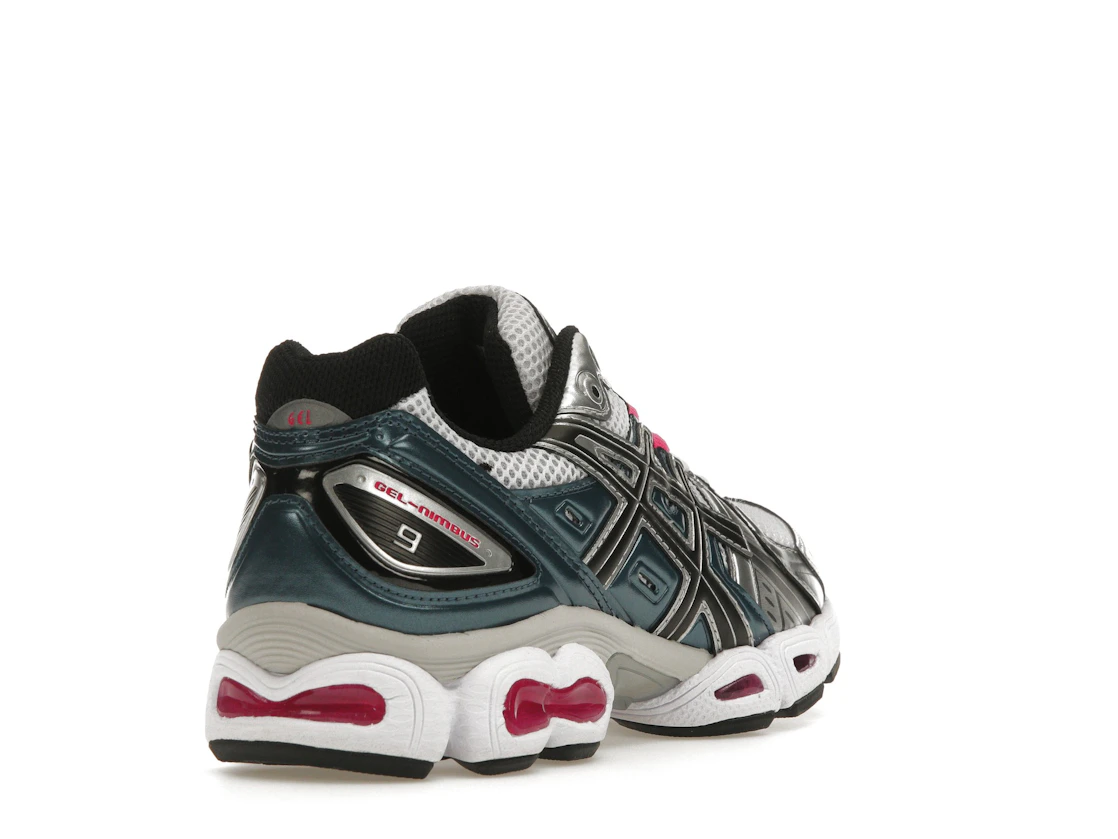 ASICS Gel-Nimbus 9 White Pink Glo Teal (Women's)