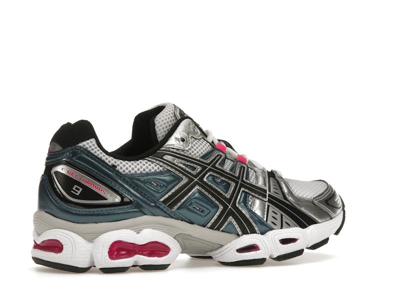 ASICS Gel-Nimbus 9 White Pink Glo Teal (Women's)