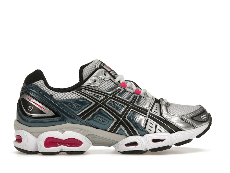 ASICS Gel-Nimbus 9 White Pink Glo Teal (Women's)