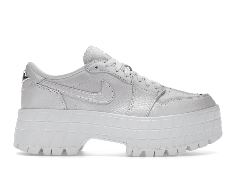 Jordan 1 Brooklyn Low White Metallic Silver (Women's) - HF3184-100