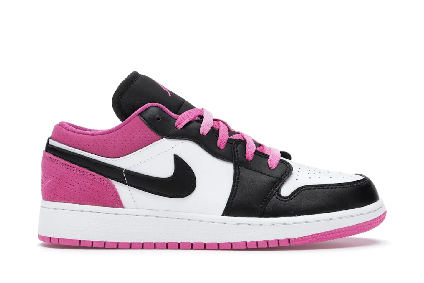 Jordan 1 Low Black Active Fuchsia (GS) Kids' - CT1564-005 - US