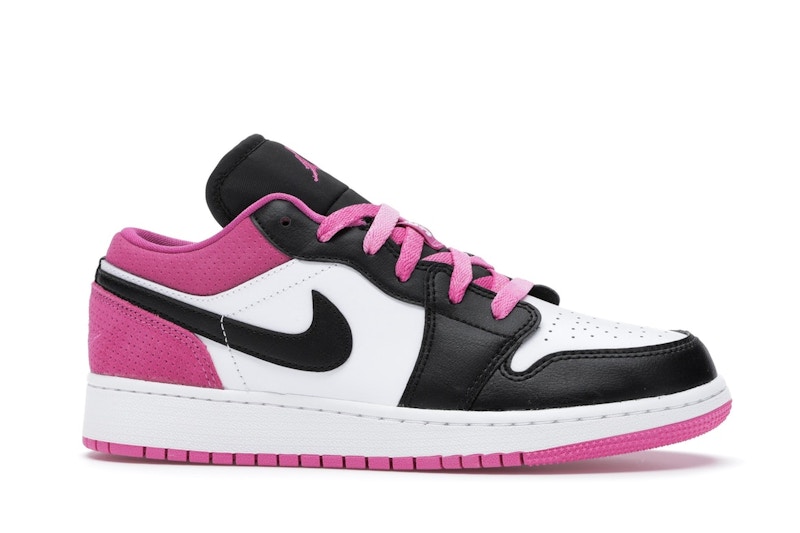 Jordan 1 Low Black Active Fuchsia (GS