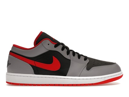 Jordan Low en negro, gris humo claro y rojo Hombre 553558-060 ES