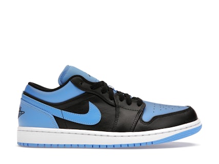 Light Blue Black And White Jordans Jordan Low Black University