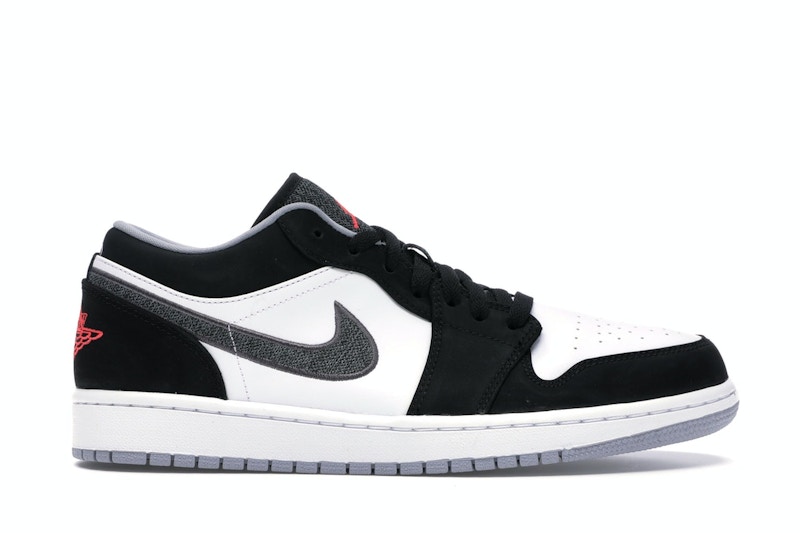 Jordan 1 Low Black White Wolf Grey Infrared 23 Men s 553558 029 US
