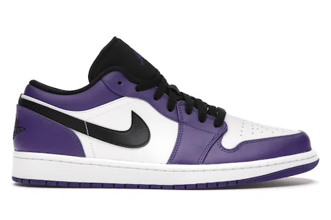 Jordan 1 Low Court Purple White Men's - 553558-500 - US