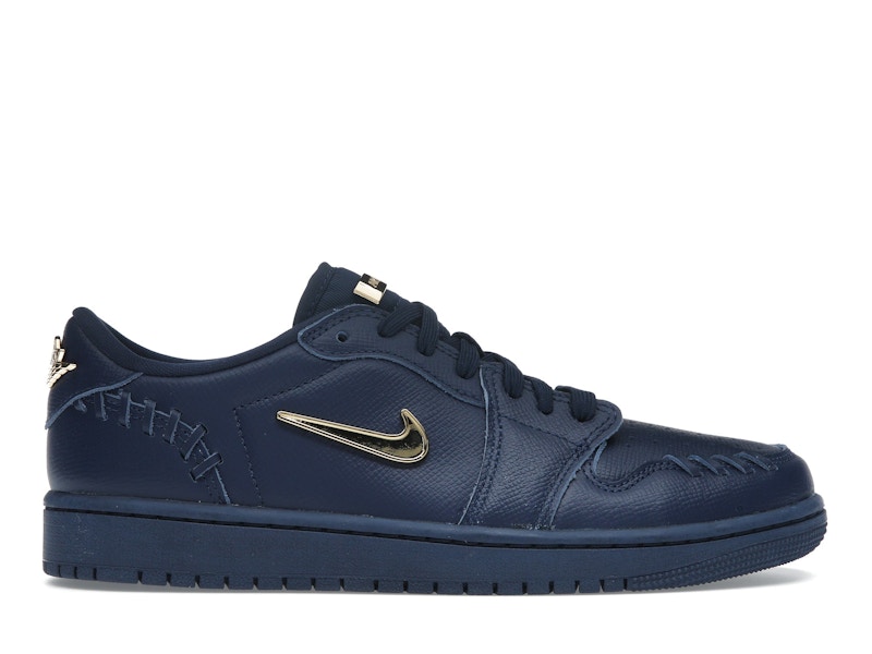 Jordan 1 Low Method of Make Midnight Navy Metallic Gold (Women's