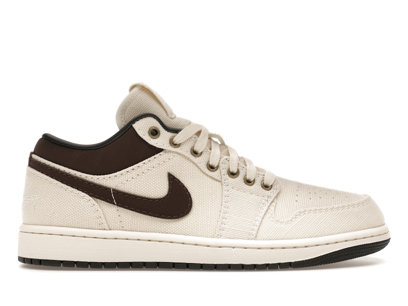 Jordan 1 Low Premium Pale Ivory Off Noir Baroque Brown Men's Jordan 1 Low Premium Pale Ivory Off Noir Baroque Brown Men's