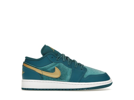 Jordan 1 Low SE Geode Verde foglia di tè Metallic Oro (GS) 0