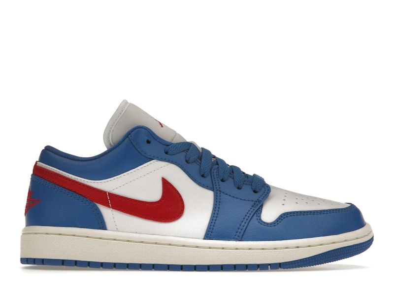 Jordan red sale blue and white