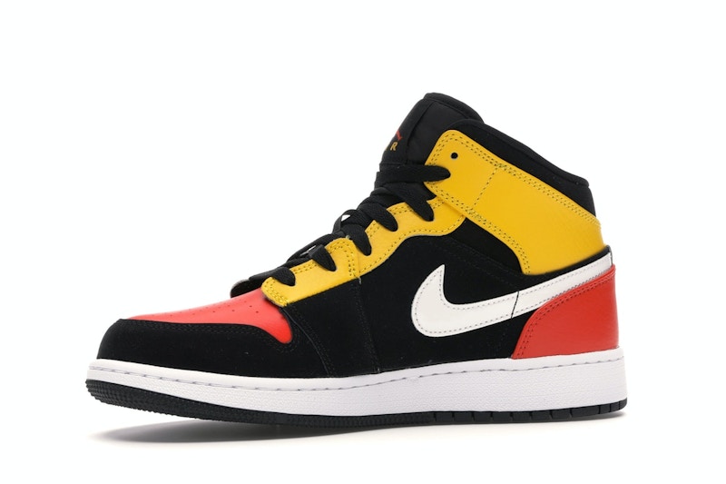 Jordan 1 mid black yellow orange Clearance