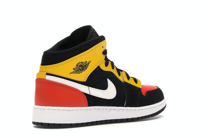 Jordan 1 Mid Black Amarillo Team Orange (GS) - BQ6931-087 Jordan 1 Mid Black Amarillo Team Orange (GS) - BQ6931-087