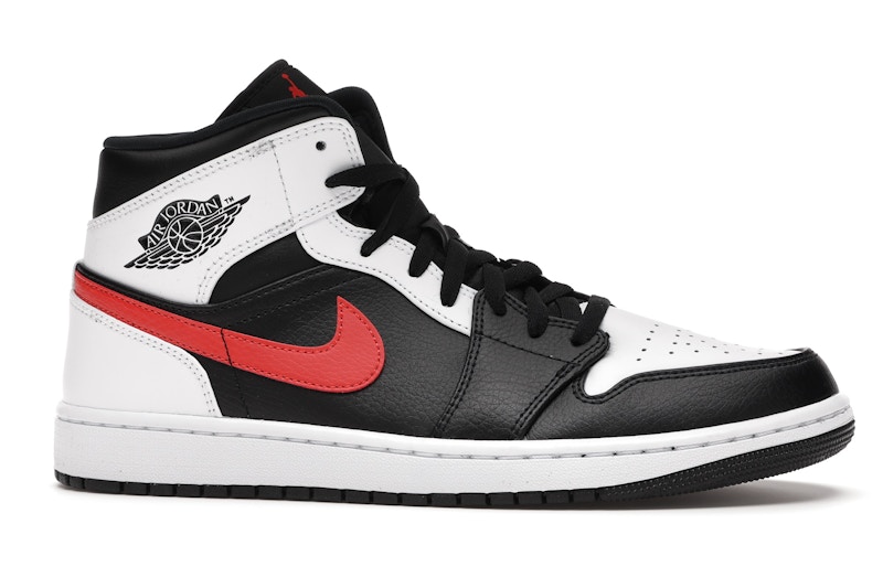 Jordan 1 Mid Black Chile Red White Jordan 1 Mid Black Chile Red White