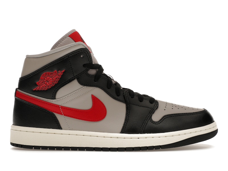 Jordan 1 Mid Black College Grey Gym Red Women s BQ6472 060 GB