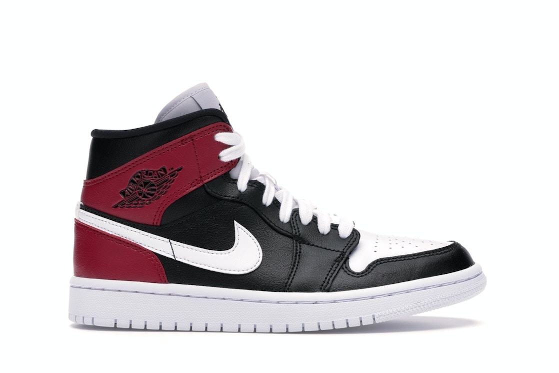Jordan 1 Mid Black Noble Red W Bq6472 016 Jordan 1 Mid Black Noble Red W Bq6472 016