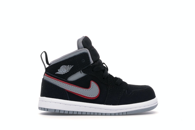 Toddler black and red jordans clearance