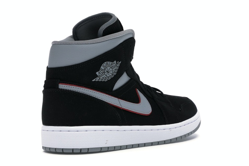 Jordan 1 mid black particle grey clearance