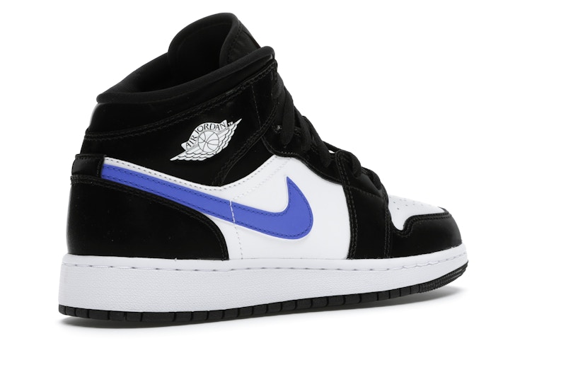 air jordan 1 mid white racer blue